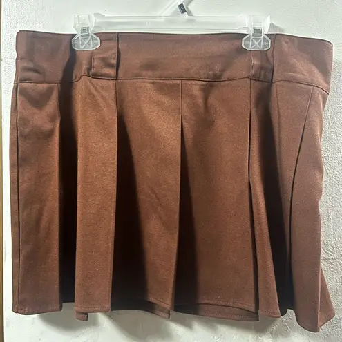 Wild Fable New!  Brown Pleated Mini Skirt