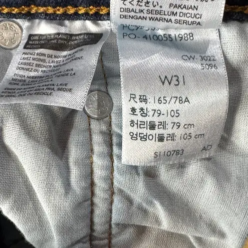 Levi's Levi’s 501 SZ W31 Jean Shorts Button-Fly Distressed Dark Wash Frayed Hems Blue