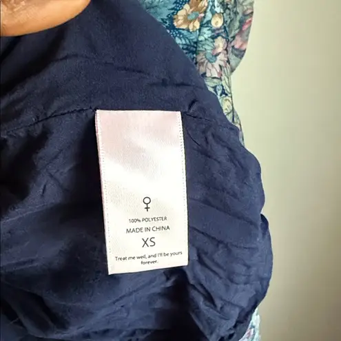 Selkie The Mayfair Puff Dress in the Secret Garden print Blue Size XS