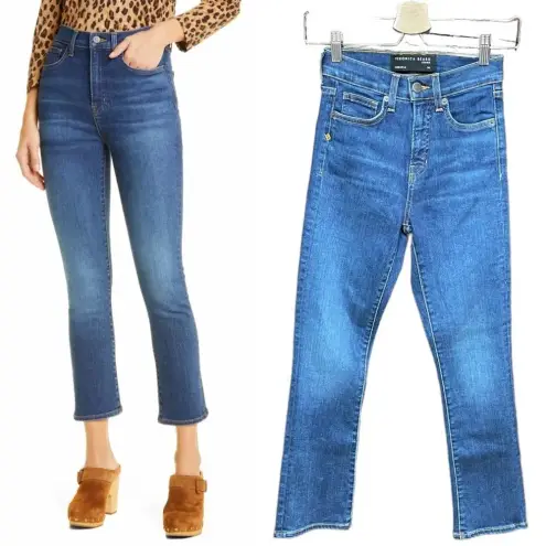 Veronica Beard Carly High Waist Kick Flare Jeans Bright Blue Size 24