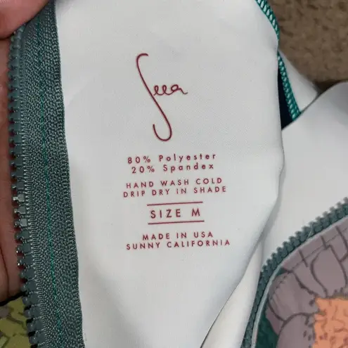 Seea Gaviotas Surf Suit Mirage Floral Medium Blue