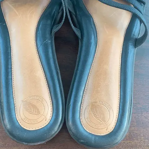 Nurture Womens Sandals Flats Strappy Slides Open Toe Black Size 11