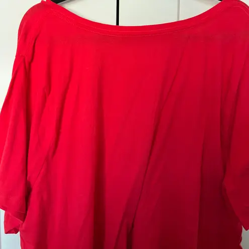 Ava & Viv Women's Plus Size Red Short Sleeve V-Neck T-Shirt - Size 4X - NWT