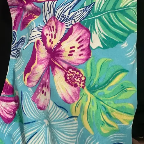 Stella Parker Collection Hawaiian Floral Novelty Print Swim Bottoms NWOT Blue Size 20W