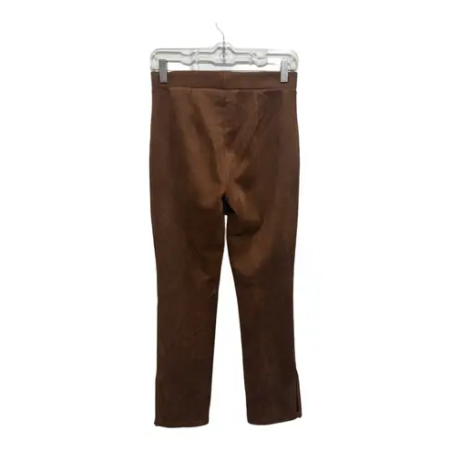 Sanctuary  Brown Abbey Leggings Pullover Ankle Slit Faux Suede Size Small