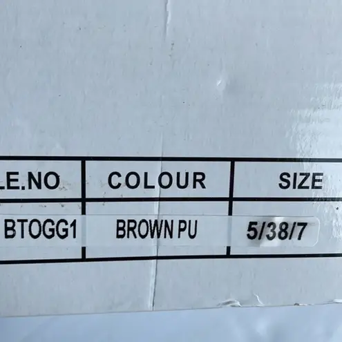 Dottie boot brown side zipper combat lace up round toe low heel boot Sz 7