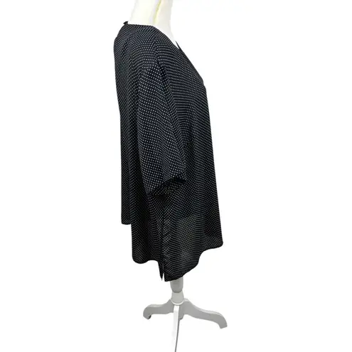 CHAUS NEW YORK Vintage Chaus blouse size 24 polka dot dressy 80s semisheer party office casual