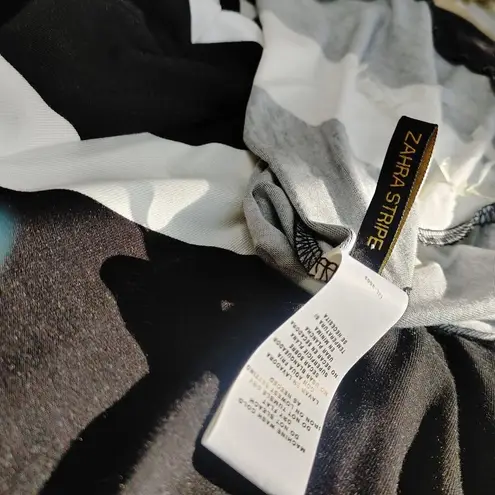 Jeans by Buffalo Maxi Strapless XL Long Dress Zahra Stripes Gathered Black White