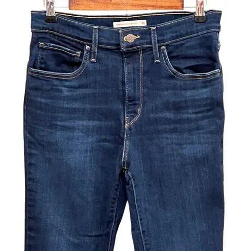 Levi's  724 High Rise Raw Hem Dark Wash Jeans Size 30