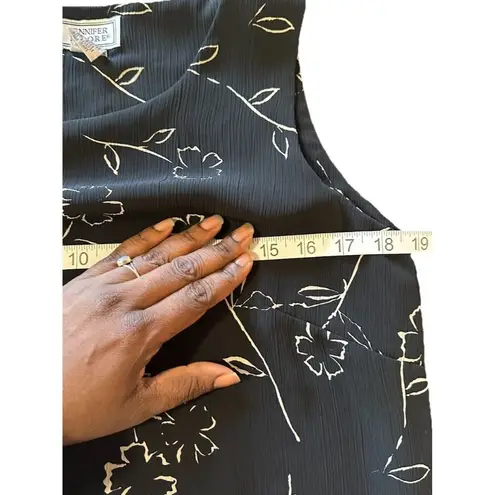 Jennifer Moore Vintage Maxi Long Dress Floral Print Sleeveless Sz 6 Side Slit