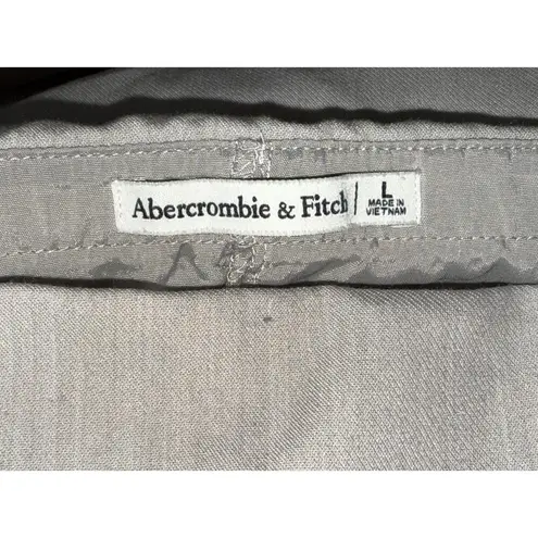 Abercrombie & Fitch  Gray Zip Up Low Rise Micro Mini Skirt Womens Size Large L - Image 3