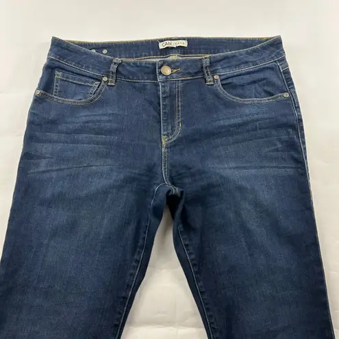 CAbi LONG  Dark Wash Stretch Denim Bootcut Jeans 12