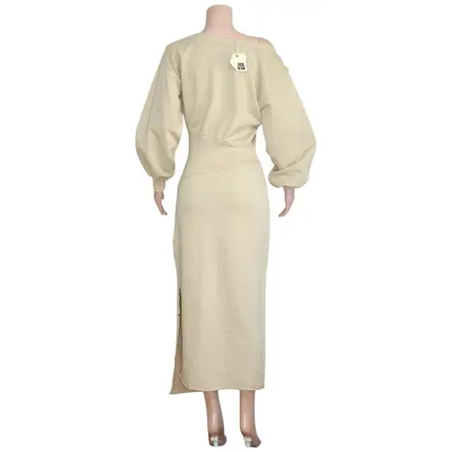 SER.O.YA. Elo Long Sleeve Fleece Sweater Dress, Camel, Large Brown