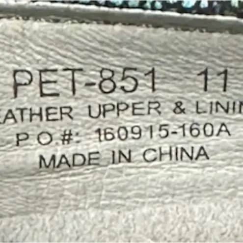 Alegria Ballet Flats Women's Size 11 Blue Floral Leather Comfort Shoes PET-851