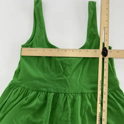 Mango MNG Dress Womens XS Green Frill Mini Sleeveless Ruffle Hem A