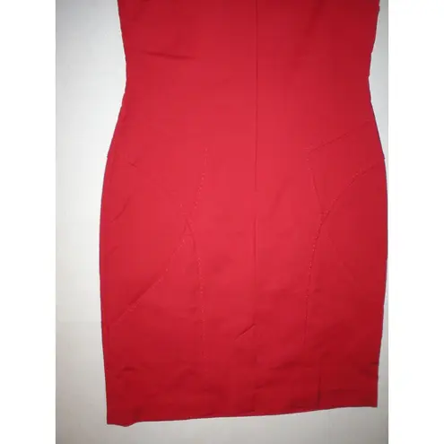 New Womens NWT Designer Paperwhite Collection Red Dress 12 Sheath Seamed Office