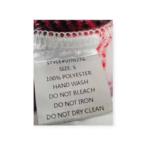 Veveret Plaid Button Down Shacket Women's Small Red Black Buffalo Check