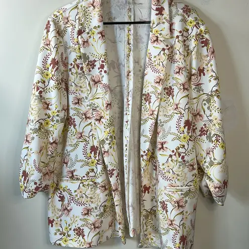 Cato Est. 1946 Floral Patterned Blazer Size XL White