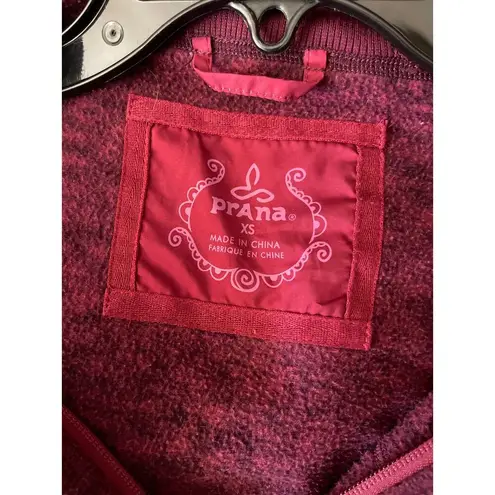 prAna FLEECE ZIP UP HOODED JACKET XS