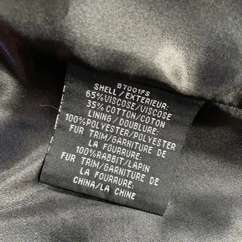 Cuero Faux Lamb Fur Coat w Real Rabbit Fur Trim Steampunk Victorian