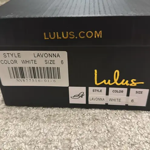 Lulus NWT : Lavonna White Thong Slingback Kitten Heel Sandals