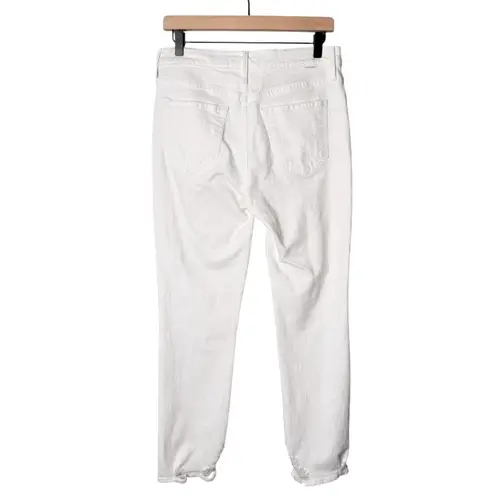 MOTHER Denim MOTHER The Lace Up Dazzler Ankle Chew Jeans Almost Innocent White Size 29