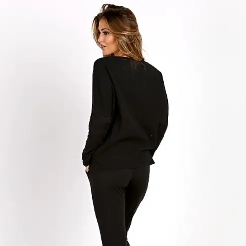 Eberjay NWT Relove / Anthropologie Eberjey Casual Purdy Long Sleeve Top Black Size Small