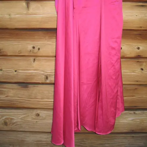 Mac Duggal Pink 2211 STRAPLESS EMBELLISHED SWEETHEART NECKLINE SATIN GOWN