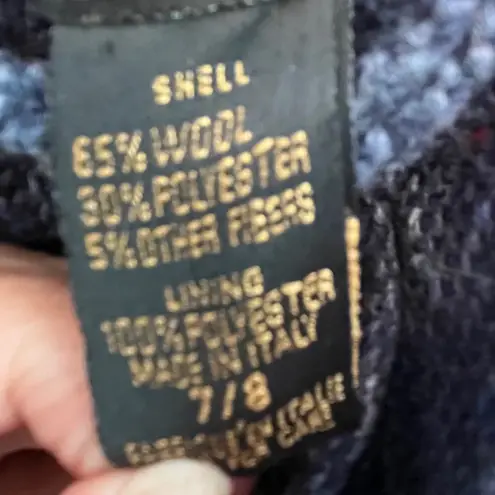 Express Tweed Mini Skirt with Pockets Blue Textured Casual Career Fall Normcore Blue Size 8