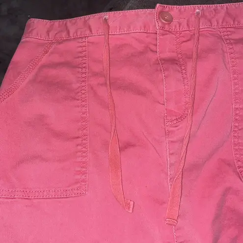 L.L.Bean  Favorite cargo mini skirt womens size 6 pink gorpcore denim pockets Jean