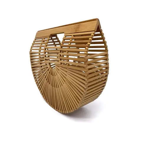 Cult Gaia Small Ark Bag Natural Bamboo