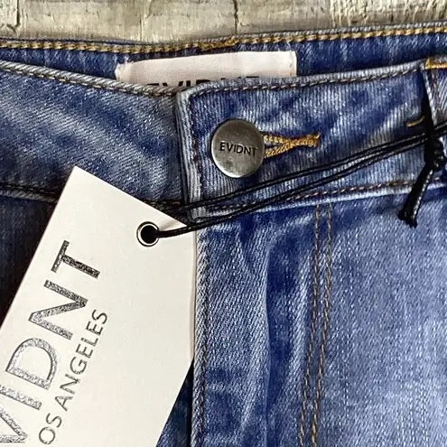 EVIDNT Los Angeles 28 Verona Skinny Ankle Cropped Asymmetrical Raw Cut Hem Jeans