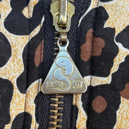 Vintage 90’s Silk Leopard/ Cheetah Lightweight Quilted Jacket Medium Tan