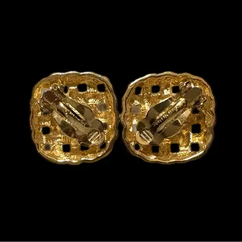 Givenchy  Elegant Gold Textured Earrings