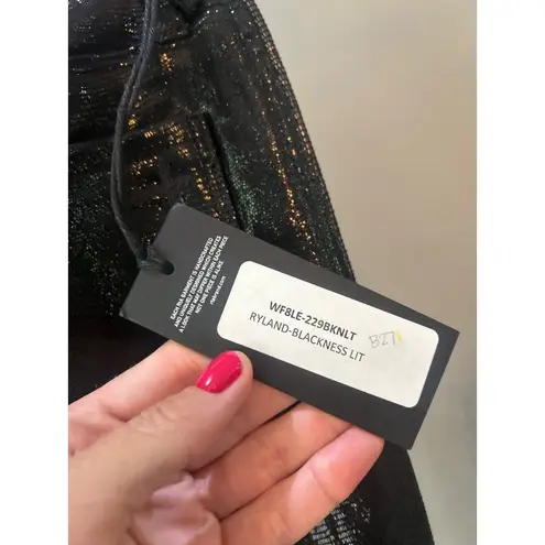 RTA Leather Ryland Two Toned Snake Skin Leather Pant Blackness Lit Womens Size 2 Purple