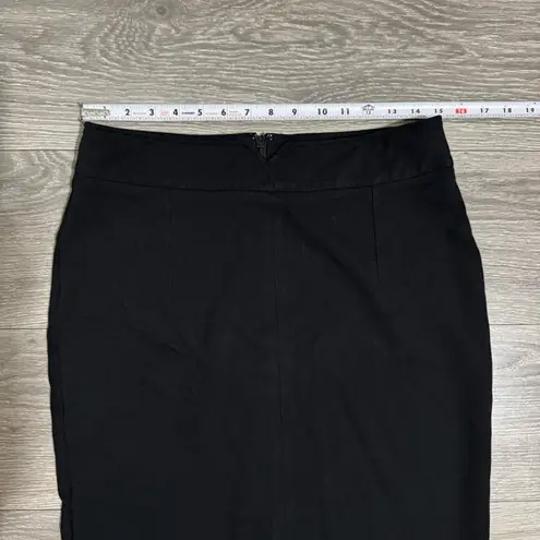 Virtue Women Elegant Black Pencil Stretchy Business Casual Skirt Size 8