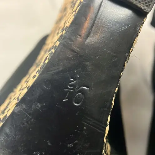 Audrey Brooke Black Wedge Sandals woman’s size 9.5