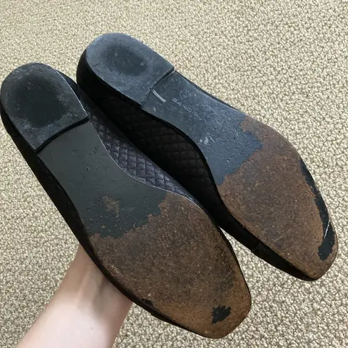 Bandolino Vintage Flats Ballet Suede Leather Women’s Size 8 Shoes Formal Black