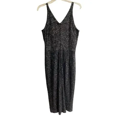 Dress the Population black sequinâsheath maxi long dress womens size L Mob Wife