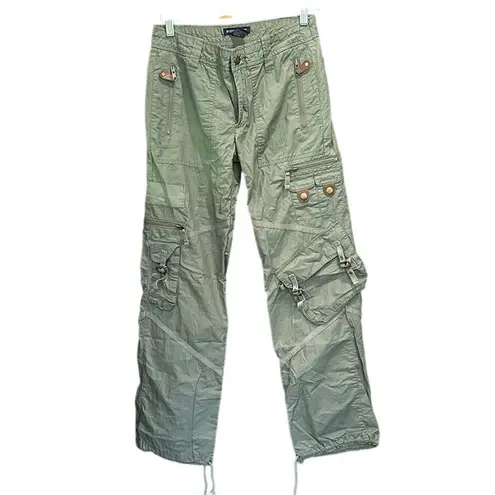 Boston Proper Y2K 90s Kim Possible Army Green Baggy Utility Cargo Pants Size 2