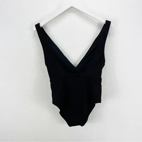 NEW NWT SUBOO KAIA DEEP V ONE PIECE BLACK SWIMSUIT SIZE MEDIUM M