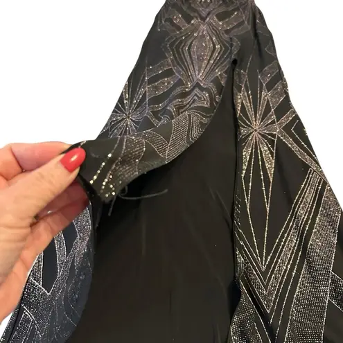 Jump Apparal Black Glitter Cutout Prom Dress