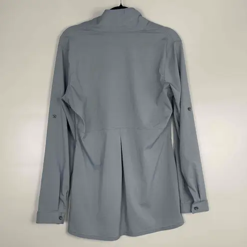 Mountain Hardwear Womens Blue Utility Outdoor Pullover Funnel Collar Shirt Large