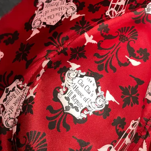 Cha Chas House of Ill Repute Fedora Hat Womens Gray Lined Zip Pocket Skull 6 3/4