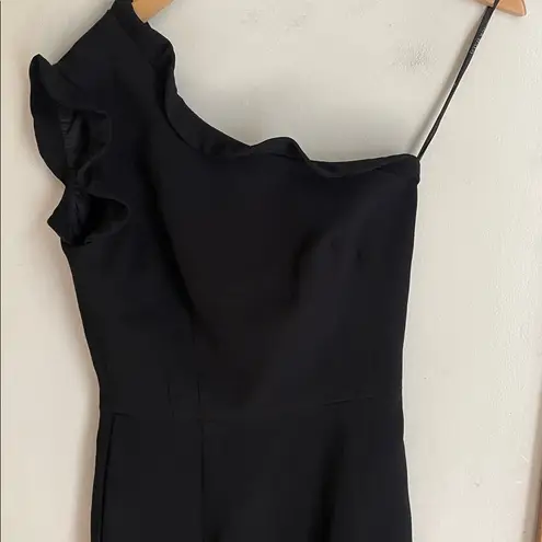 Black Halo Pravella Ruffled One-Shoulder Sheath Dress