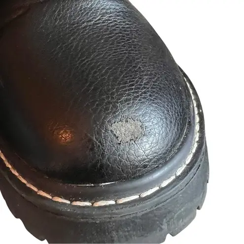 Dolce Vita Lobera Chelsea Ankle Boots Platform Lug Sole Faux Leather Black 10