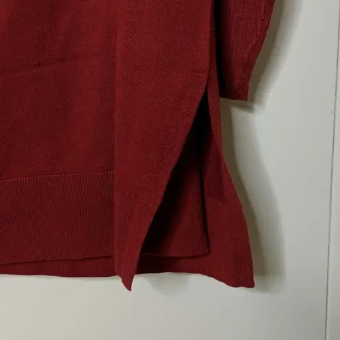 Caslon  (Nordstrom) Side Slit Cowl Neck Tunic Sweater in Burgundy XXL NWT