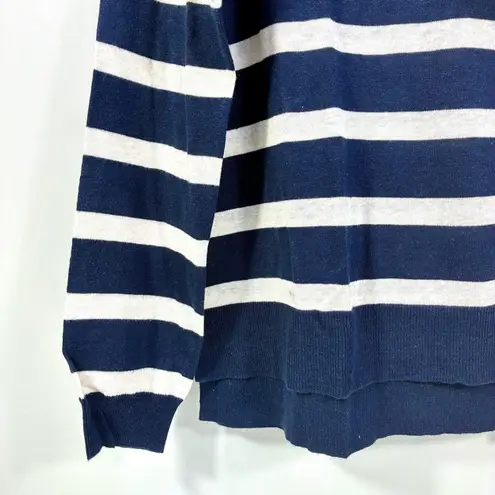 Faherty Golden Hour Crewneck Sweater Navy Calico Stripe Small NWT Blue