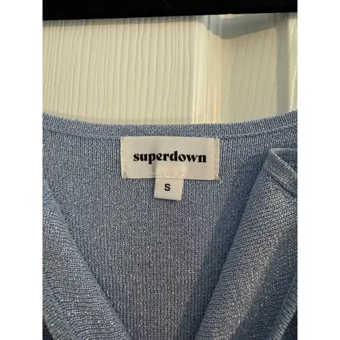 superdown  Sparkly Blue Bodysuit - Image 2