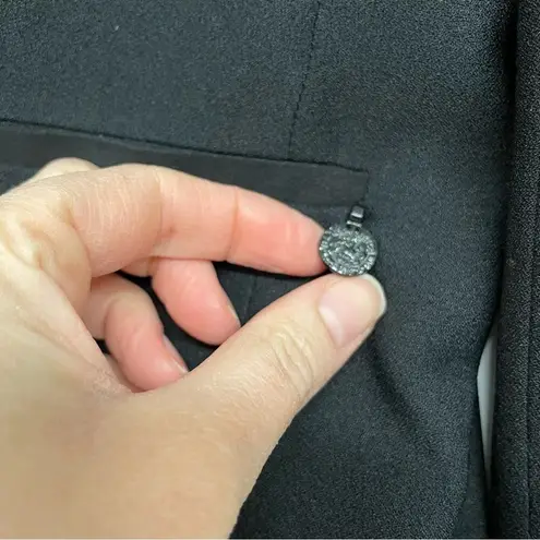 Scotch & Soda Maison Scotch Black Single Button Closure Classic Blazer Womens S Collarless